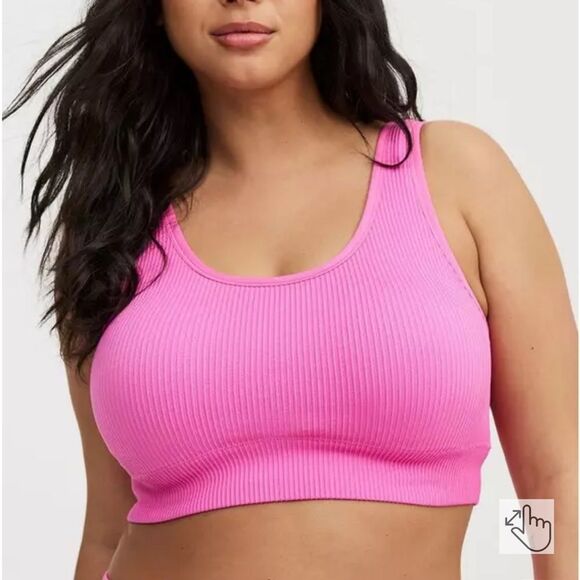 Torrid Fuchsia Seamless Ribbed Bra - Picture 4 of 7
